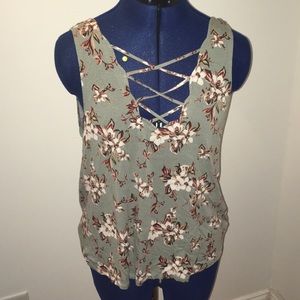 criss cross v neck top